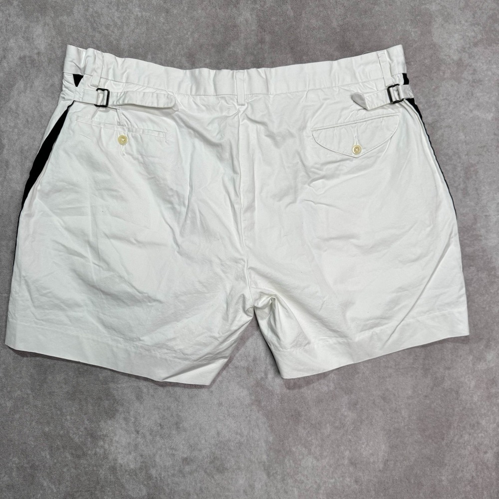 Vtg Polo By Ralph Lauren Adjustable Waist Shorts Navy Stripe Size 42 Preppy